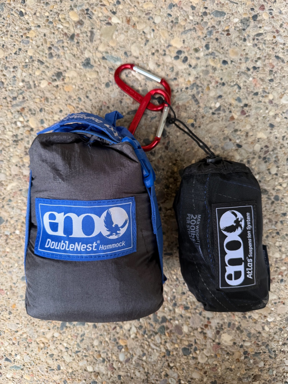 ENO DoubleNest Hammock - with suspension straps matching blue